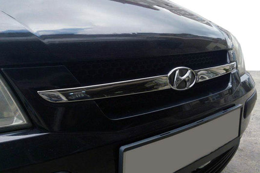 Scuff grille (2 ppm., Stainless steel.) for Hyundai Getz - Reelken Auto