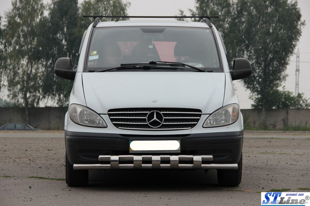 Front Bar Shark ST015 (Stainless Steel) for Mercedes Viano 2004-2014 - image 2