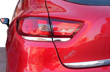 Chrome Tail Light Covers (2 pcs, Stainless Steel) for Renault Clio IV 2012-2019 - image 1