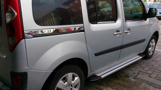 Sliding door molding (2 pcs, stainless steel) for Mercedes Citan 2013↗ year - Reelken Auto