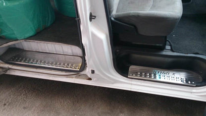Door sills OmsaLine (3 pieces, stainless steel) for Hyundai H200, H1, Starex 1998-2007 - Reelken Auto