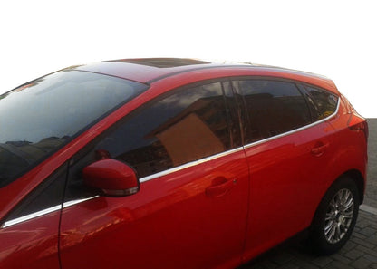 Bottom edging of glass (8 pieces, stainless steel) for Ford Focus III 2011-2017 - image 6