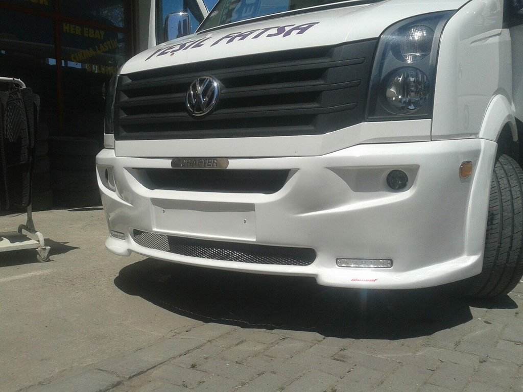 Front bumper 2012↗ (LED, for painting) for Volkswagen Crafter 2006-2016 - Reelken Auto