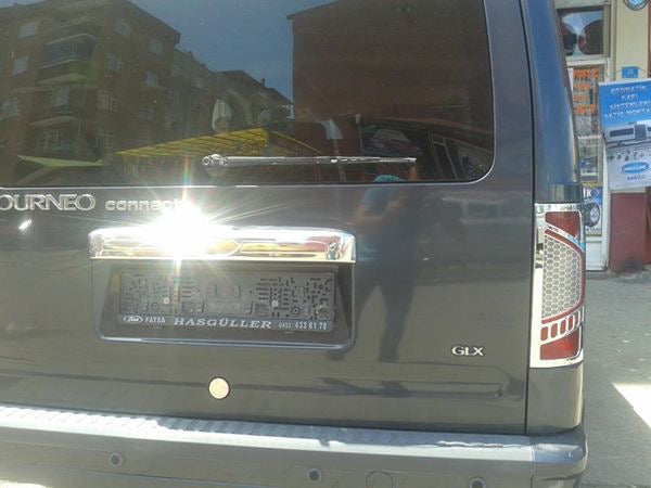 Chrome trim above license plate (fits on original, stainless steel) for Ford Connect 2010-2013 - image 4