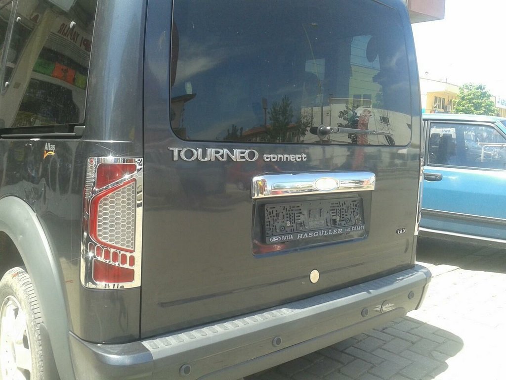 Chrome Tail Light Covers Version No.1 (2 pcs, plastic) for Ford Connect 2010-2013 - image 2