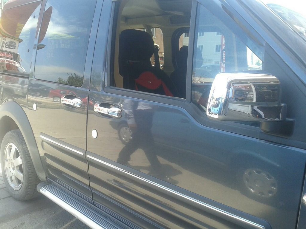 Chrome Door Handle Covers (4 pcs, Stainless Steel) for Ford Connect 2010-2013 - image 3