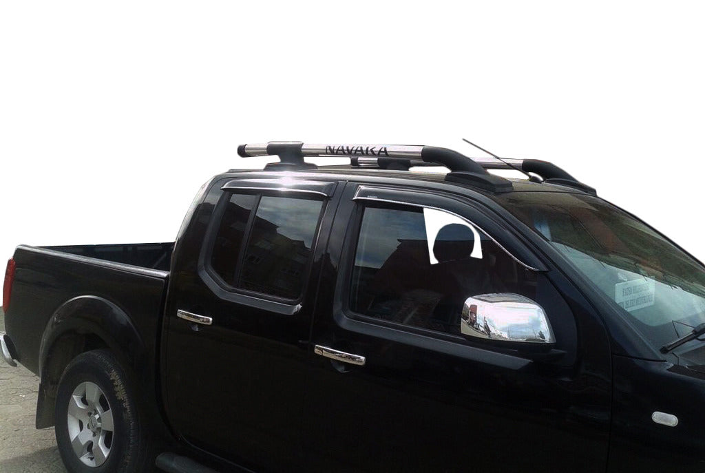 Roof rails with crossbars (2 pcs, Chrome) for Toyota Hilux 2006-2015 - image 3