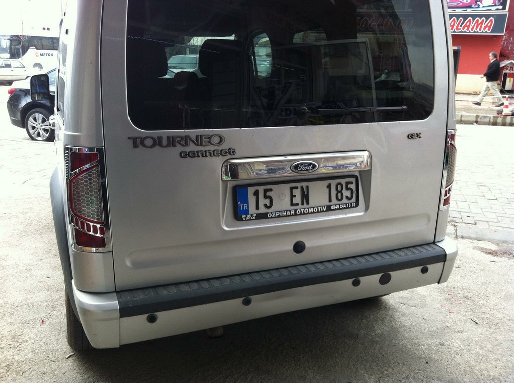 Chrome Tail Light Covers Version No.1 (2 pcs, plastic) for Ford Connect 2010-2013 - image 4