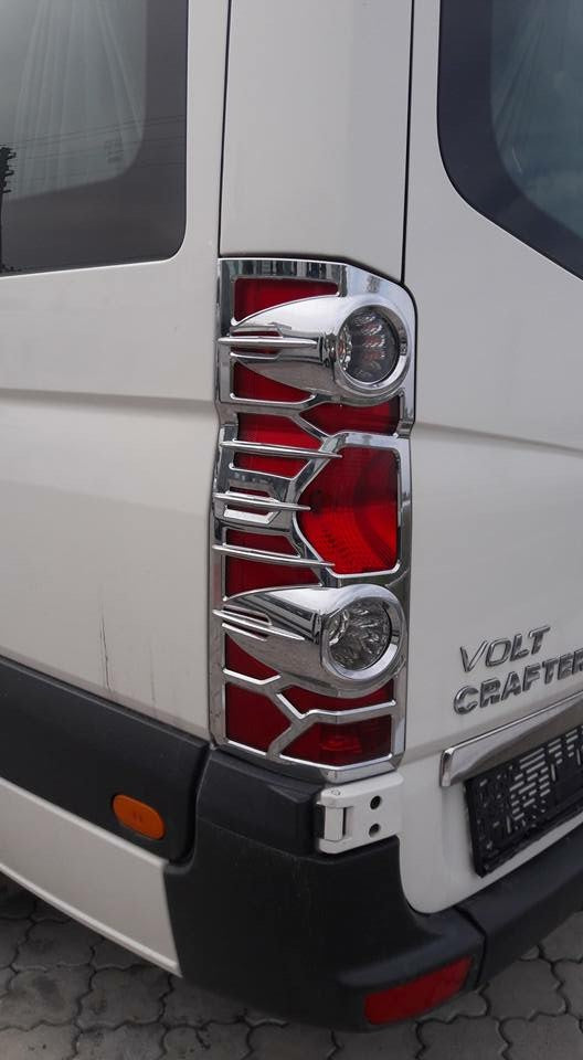 Chrome Tail Light Covers (2 pcs, plastic) for Volkswagen Crafter 2006-2016 - image 2