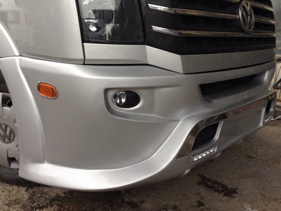 Front bumper lip 2012↗ (Sport-3, paintable) for Volkswagen Crafter 2006-2016 - image 3