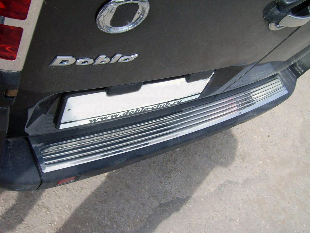 Rear Bumper Protector OmsaLine Stainless Steel for Fiat Doblo I 2005-2010 - image 1