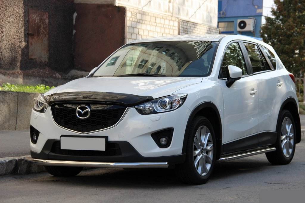 Front protection ST008 (stainless) for Mazda CX-5 2012-2017 - Reelken Auto