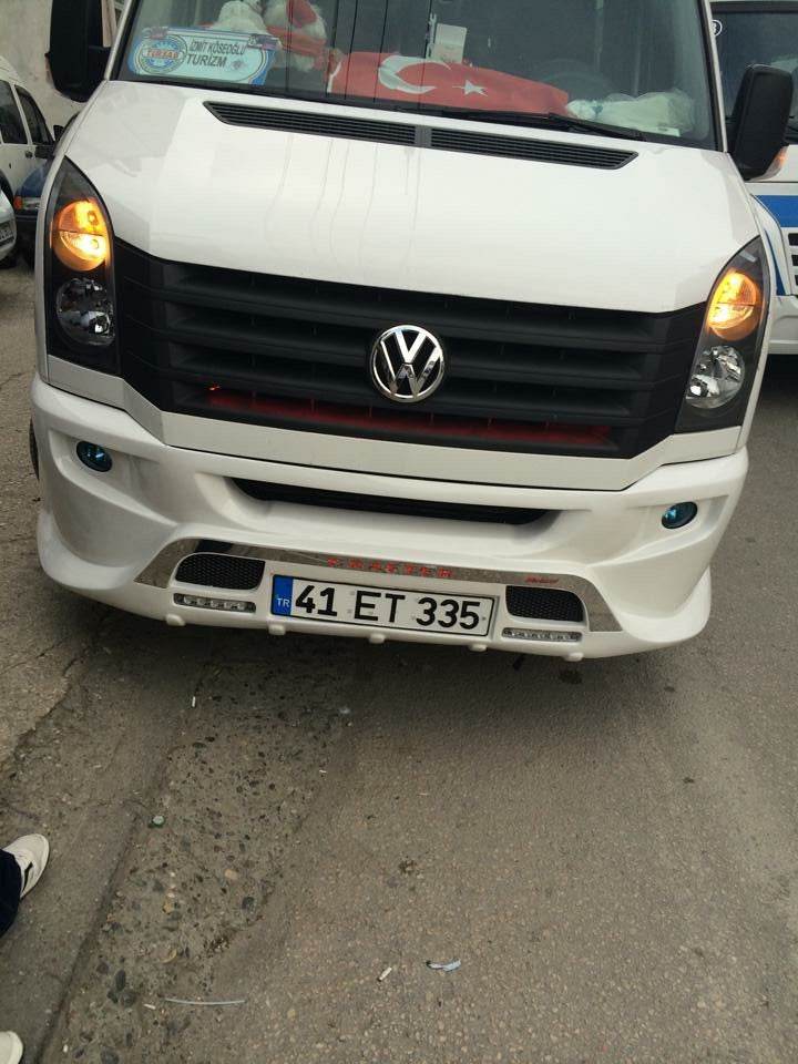 Front bumper 2012↗ (Sport-3, paintable) for Volkswagen Crafter 2006-2016 - Reelken Auto