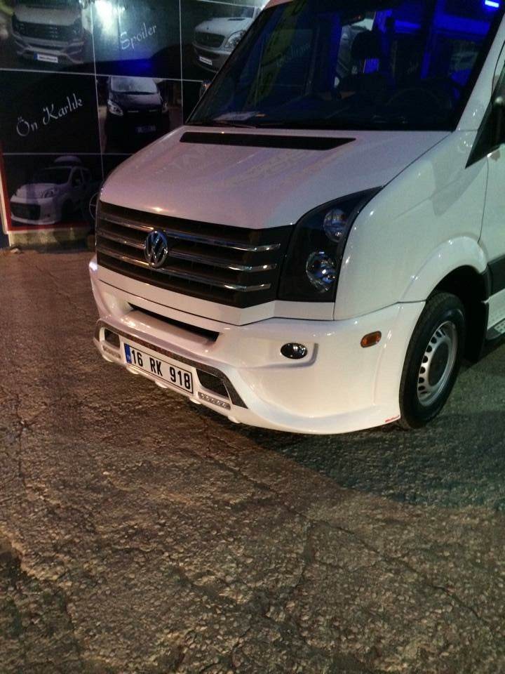 Front bumper 2012↗ (Sport-3, paintable) for Volkswagen Crafter 2006-2016 - Reelken Auto