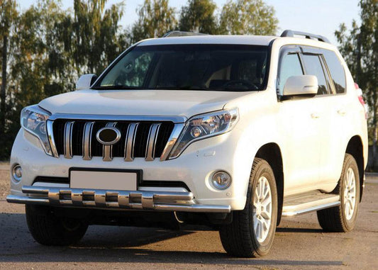 Front protection ST015 (stainless) for Toyota Land Cruiser Prado 150 - Reelken Auto