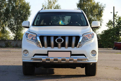 Front protection ST015 (stainless) for Toyota Land Cruiser Prado 150 - Reelken Auto
