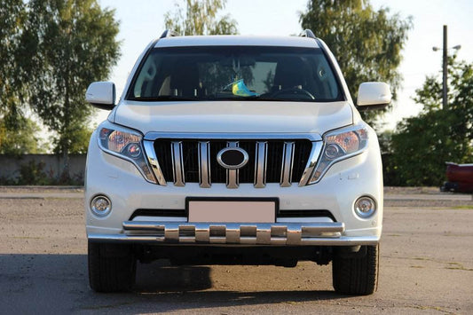 Front protection ST015 (stainless) for Toyota Land Cruiser Prado 150 - Reelken Auto