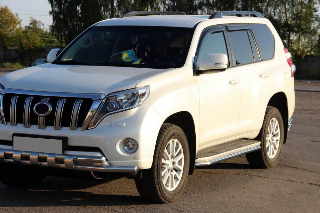 Front protection ST015 (stainless) for Toyota Land Cruiser Prado 150 - Reelken Auto