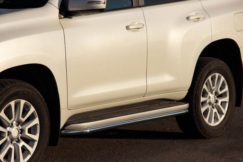 Protection BB004 side sill (2 PCs, stainless.) for Toyota Land Cruiser Prado 120 - Reelken Auto