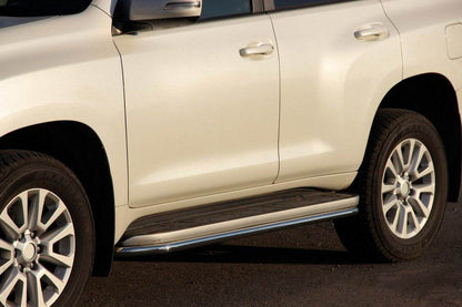 Protection BB004 side sill (2 PCs, stainless.) for Toyota Land Cruiser Prado 120 - Reelken Auto