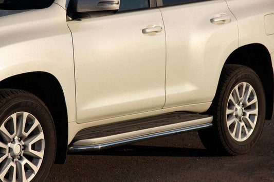 Protection BB004 side sill (2 PCs, stainless.) for Toyota Land Cruiser Prado 120 - Reelken Auto