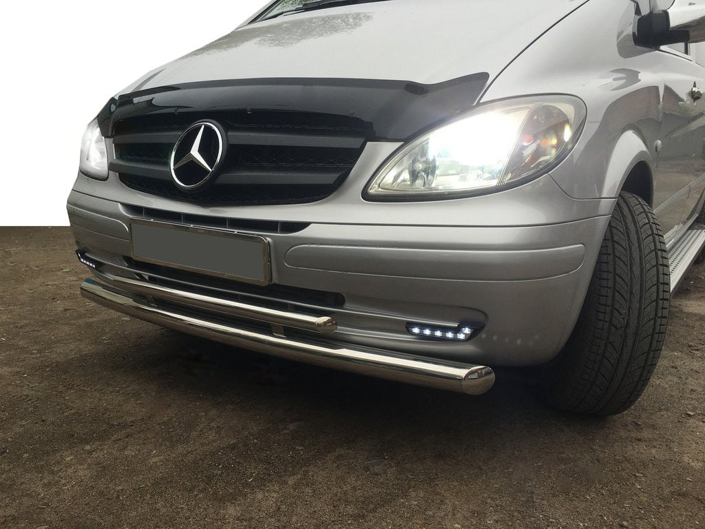 Front Lip ST014 (Stainless Steel) for Mercedes Vito W639 2004-2014 - image 5