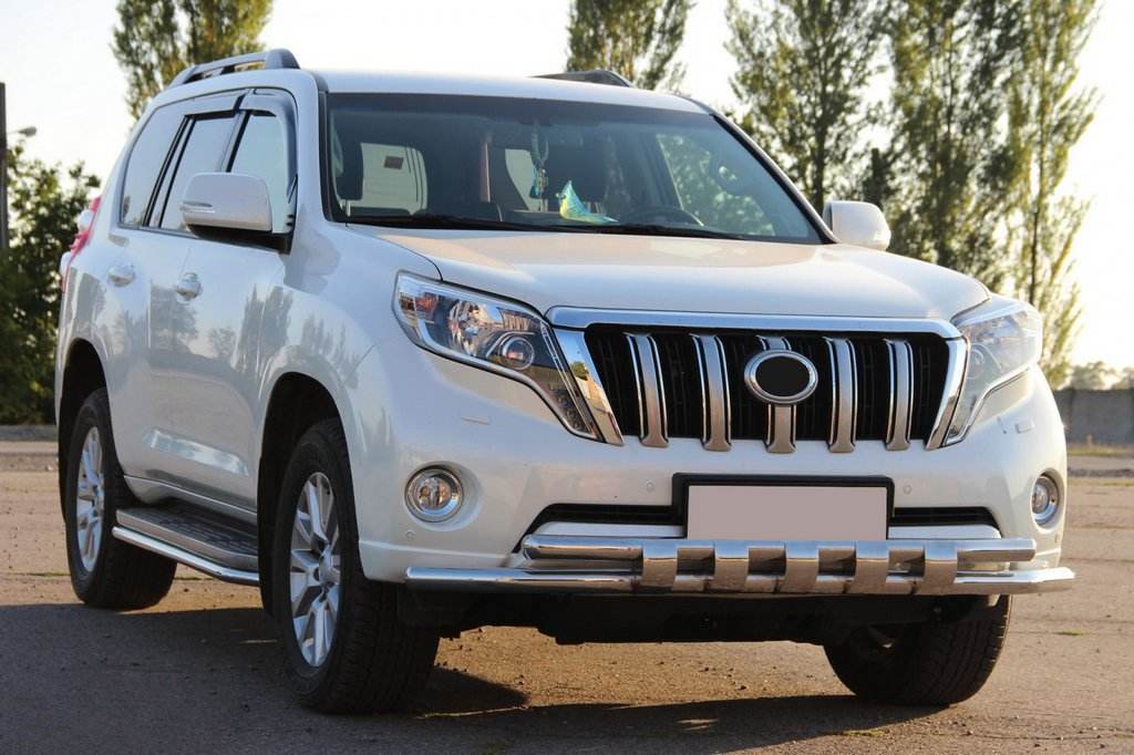 Front protection ST015 (stainless) for Toyota Land Cruiser Prado 150 - Reelken Auto