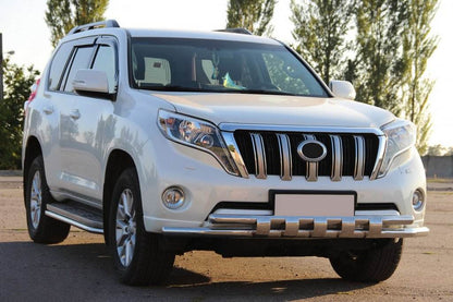 Front protection ST015 (stainless) for Toyota Land Cruiser Prado 150 - Reelken Auto
