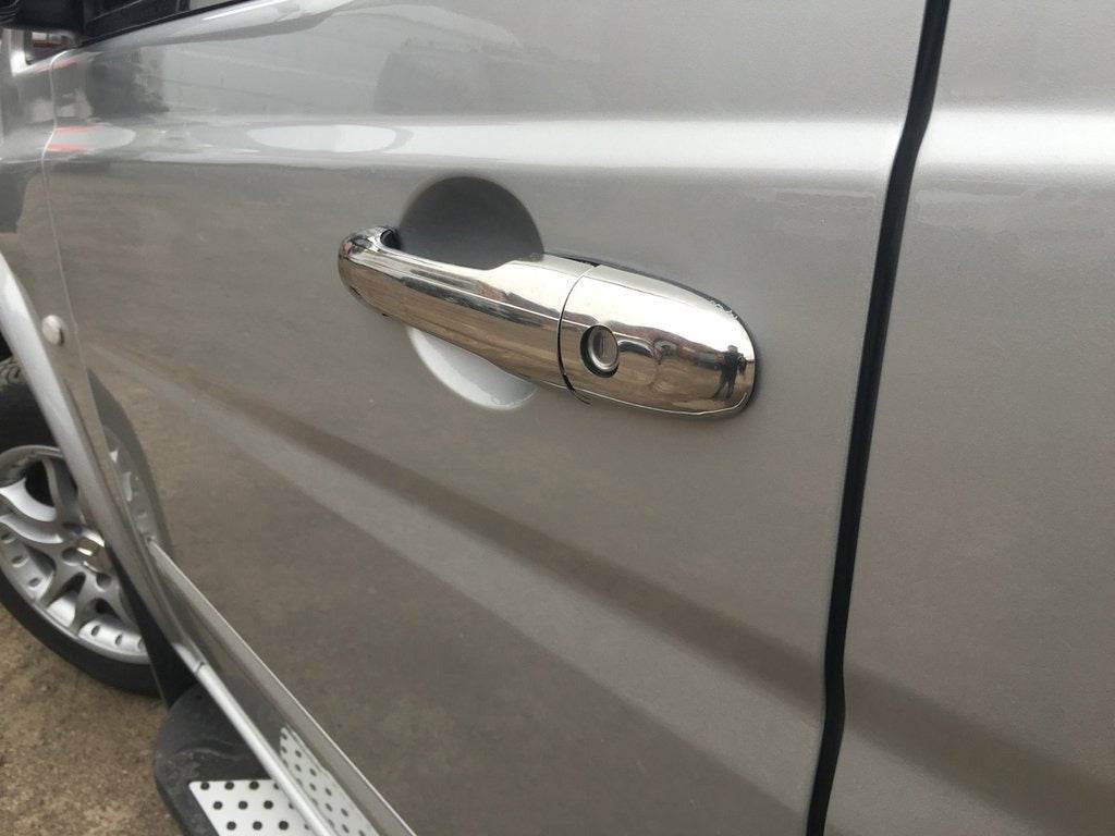 Pads on handles (4-piece, stainless steel.) for Mercedes Vaneo W414 - Reelken Auto