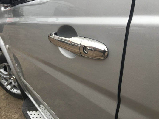 Pads on handles (4-piece, stainless steel.) for Mercedes Vaneo W414 - Reelken Auto