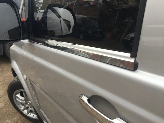 Moldings glass (2 pieces, stainless steel) for Mercedes Viano 2004-2014 - image 2