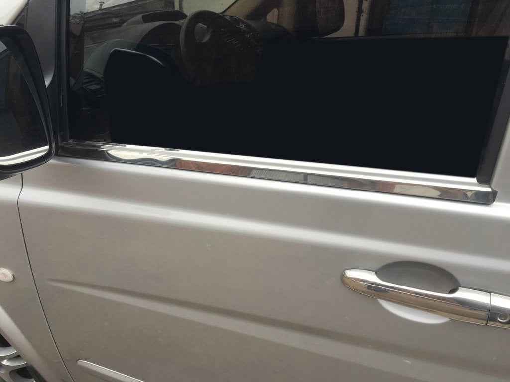 Moldings glass (2 pieces, stainless steel) for Mercedes Viano 2004-2014 - image 1