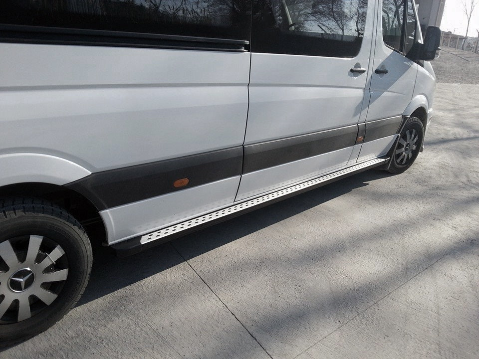 Side Steps DOT-Line (2 pcs, Aluminum) for Mercedes Sprinter W906 2006-2018 - image 1