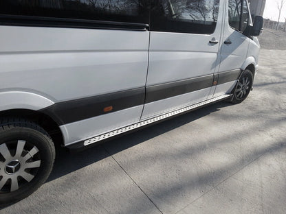 Side Steps DOT-Line (2 pcs, Aluminum) for Mercedes Sprinter W906 2006-2018 - image 1