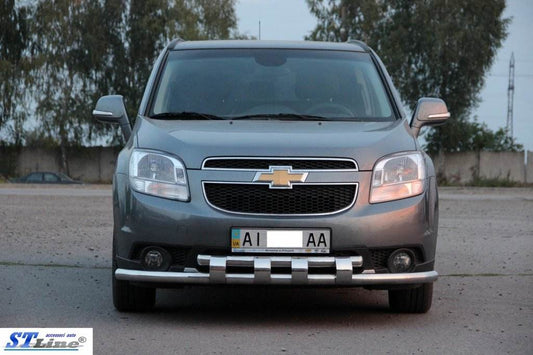 Front protection ST015 (stainless) for Chevrolet Orlando 2010-2018 - Reelken Auto