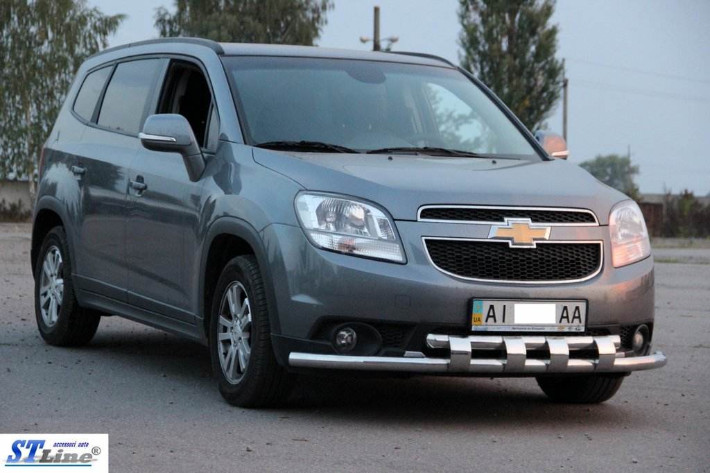 Front protection ST015 (stainless) for Chevrolet Orlando 2010-2018 - Reelken Auto