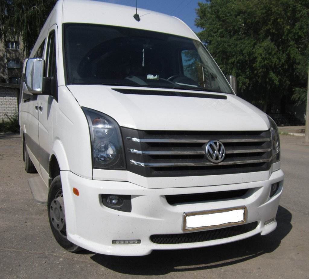 Front bumper 2012↗ (LED, for painting) for Volkswagen Crafter 2006-2016 - Reelken Auto