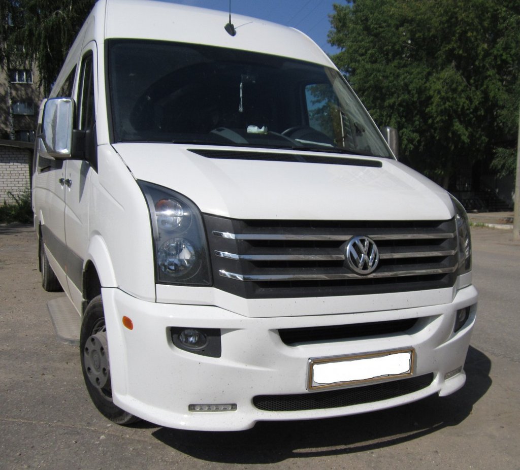 Front bumper lip 2012↗ (LED, paintable) for Volkswagen Crafter 2006-2016 - image 4
