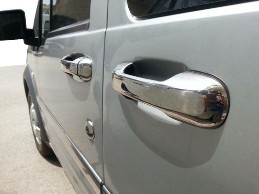 Chrome Door Handle Covers (4 pcs, Stainless Steel) for Ford Connect 2006-2009 - image 1