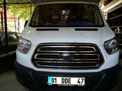 Grill pads (2014-2018, 3 pieces, stainless steel) for Ford Transit 2014↗ - image 2