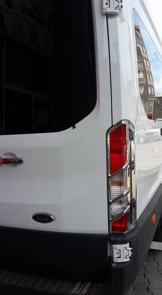 Chrome Tail Light Covers (2 pcs, plastic) for Ford Transit 2014- - image 5