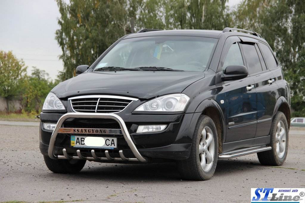 The WT004 bumper guard (stainless) for SsangYong Action 2006↗ - Reelken Auto