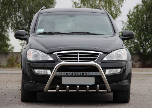 The WT004 bumper guard (stainless) for SsangYong Action 2006↗ - Reelken Auto