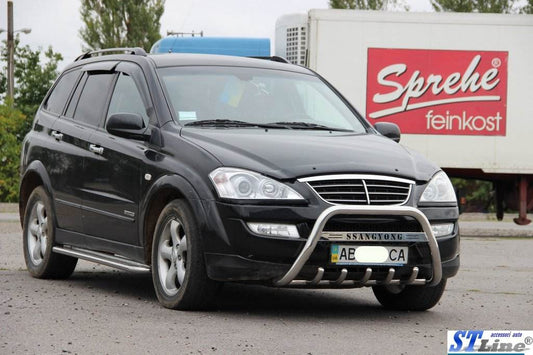 The WT004 bumper guard (stainless) for SsangYong Action 2006↗ - Reelken Auto