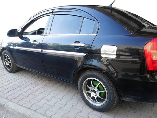 The outer edging of the glass (4 pieces, stainless steel) for Hyundai Accent 2006-2010 - image 1