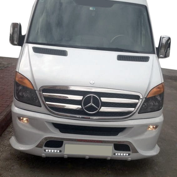Lining on the grille (2006-2013, stainless steel) for Mercedes Sprinter W906 2006-2018 - image 6