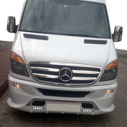 Lining on the grille (2006-2013, stainless steel) for Mercedes Sprinter W906 2006-2018 - image 6