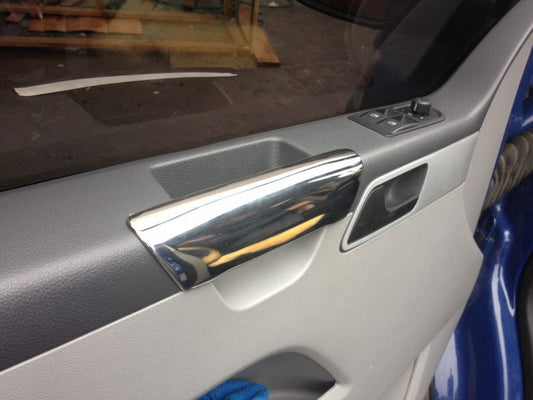 Chrome Armrest Covers (2 pcs, Stainless Steel) for Volkswagen T5 Multivan 2003–2010 - image 1