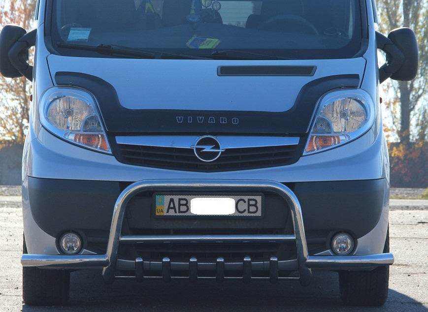 The bumper guard with the mustache (stainless) for Renault Trafic 2001-2015 - Reelken Auto