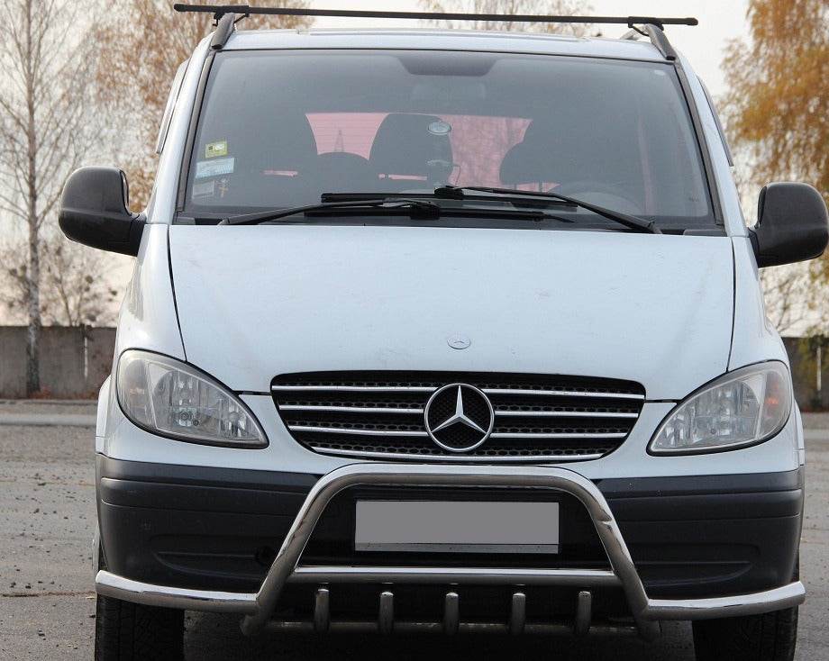 Kengurâtnik WT003-Plus with a mustache (stainless) for Mercedes Viano 2004-2014 - Reelken Auto